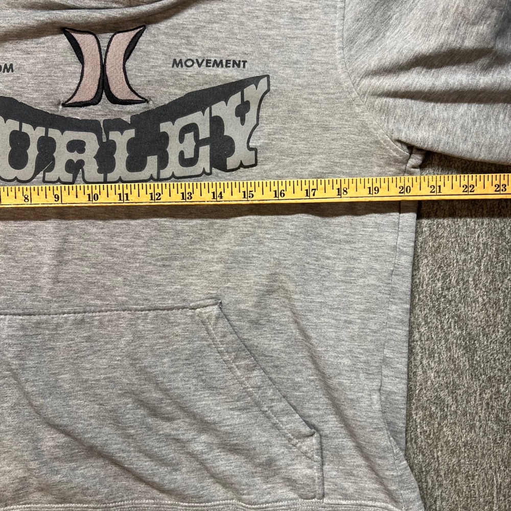 Hurley Mens Freedom Movement Graphic Hoodie Gray Surf Sweatshirt Small 145 - Picture 4 of 8
